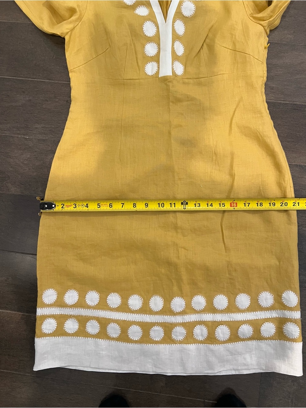 100 % Linen Boden Mustard Yellow Linen Dress - Picture 13 of 14